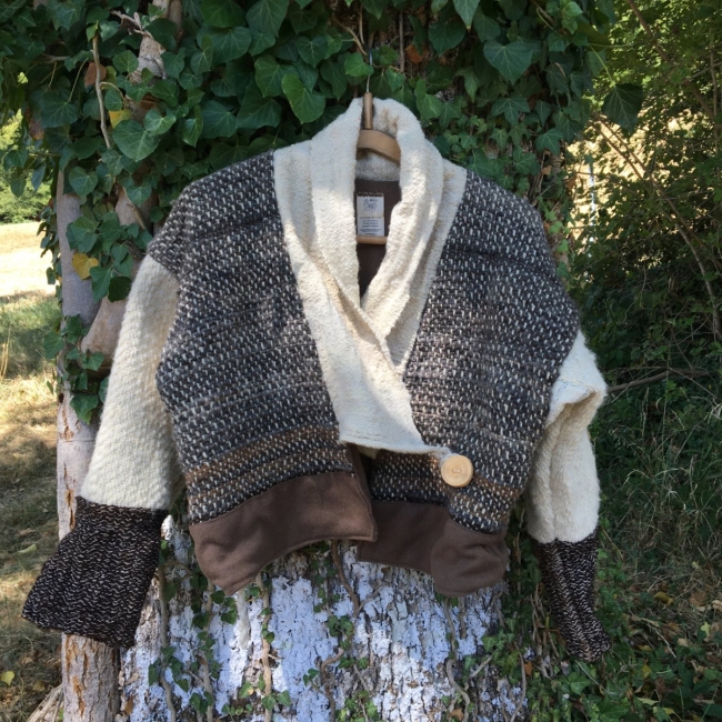 Veste cache cœur pure laine